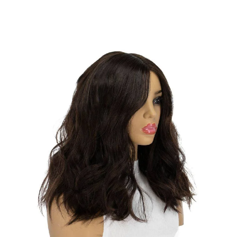 19"" Nicole Silk Top Wig Dark Brown