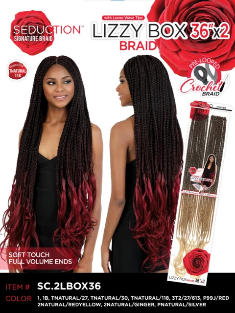 Seduction Signature Braid 2X LIZZY BOX 36 Crochet Braid SC.2LBOX36