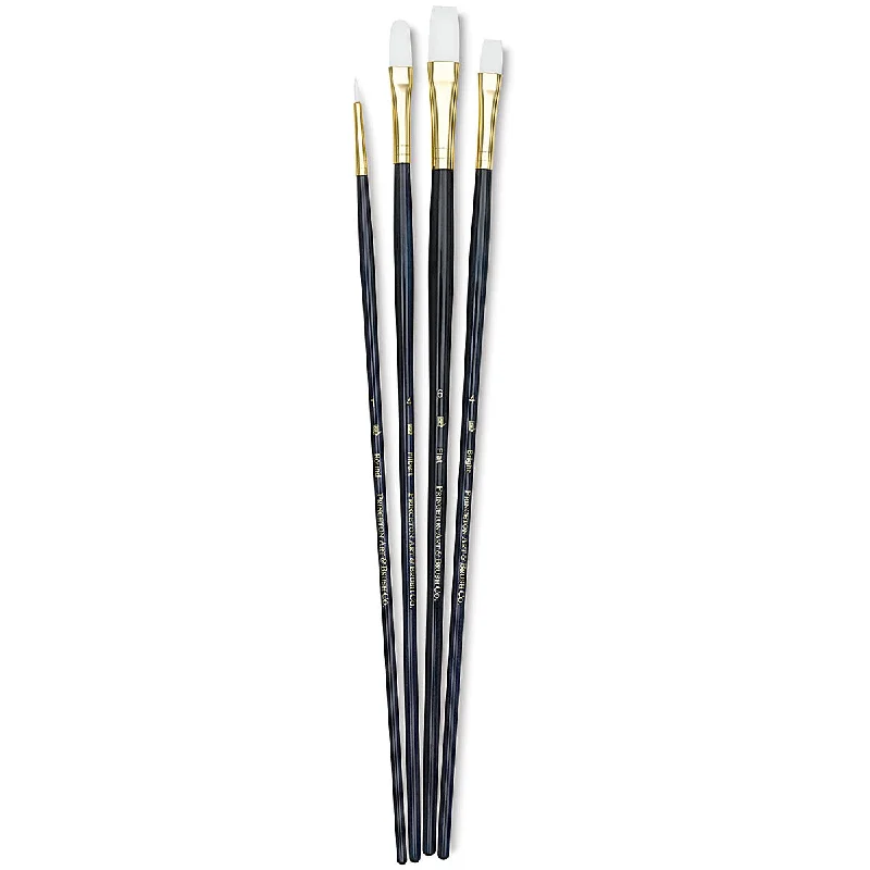 Princeton Real Value Synthetic White Taklon 9130 Brushes Set of 4