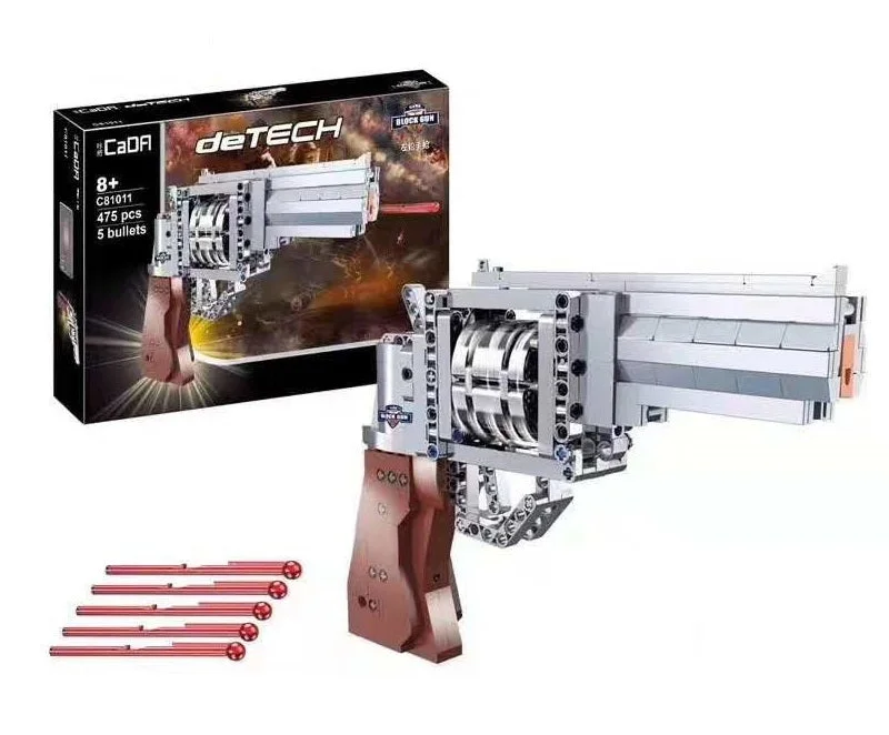 Revolver Block Gun (Building Blocks) - CADA