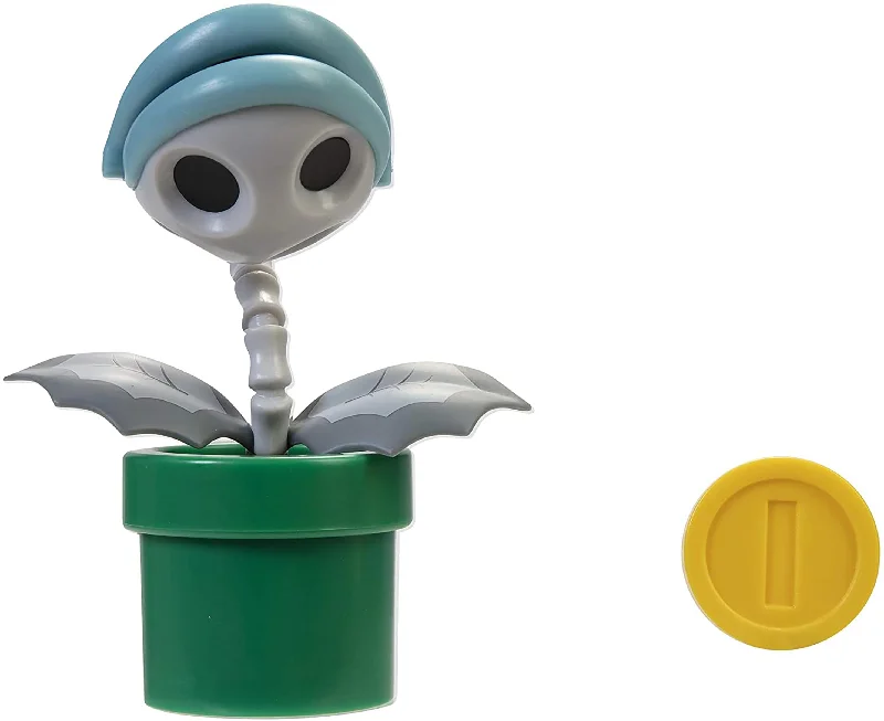 Super Mario World of Nintendo 4 Inch Figure | Bone Piranha Plant