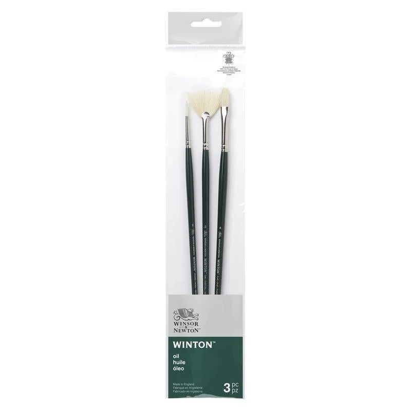 Winsor & Newton Winton Long Handle V3 Brushes Set Of 3