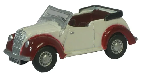 Oxford Diecast Ivory/Maroon Morris 8 - 1:76 Scale