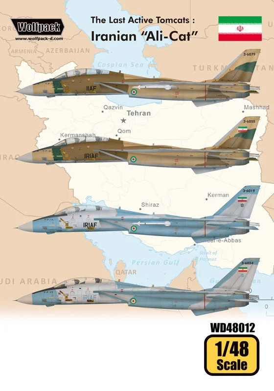 Wolfpack 1/48 decals F-14A Tomcat Pt 1 - Tomcats Iranian Ali-Cat WD48012