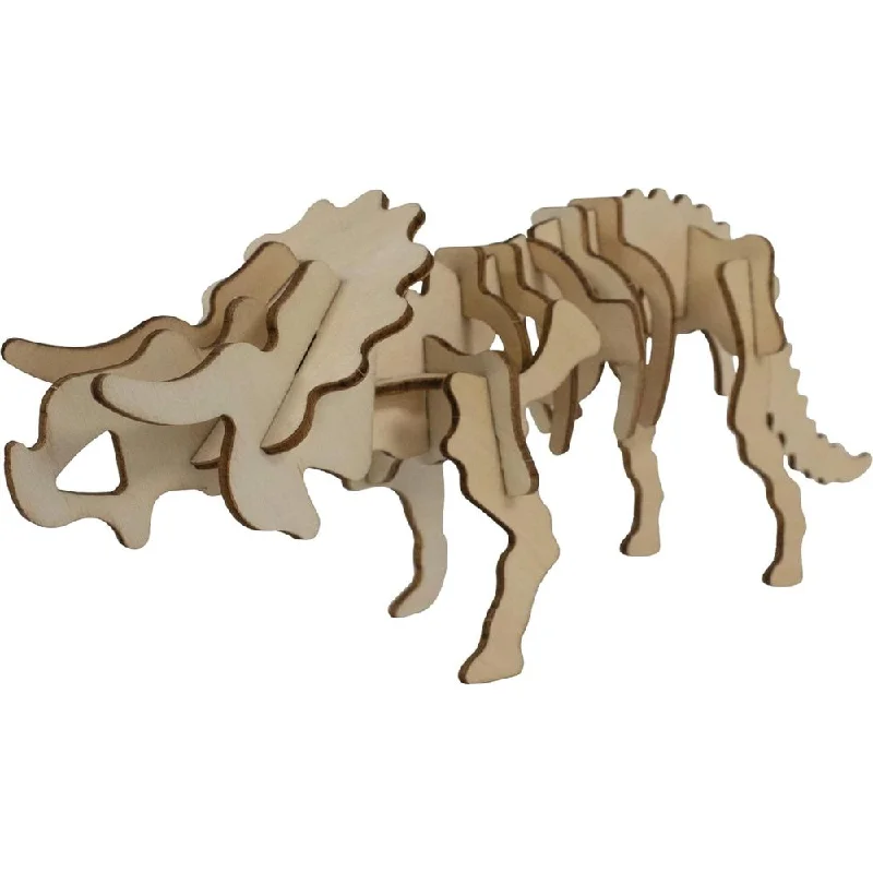 Eco 3D Wooden Puzzle - Triceratops
